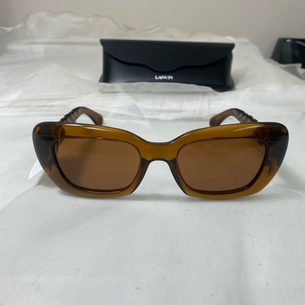 LANVIN Amber Brown Designer summer Sunglasses ๐ - Picture 2 of 9